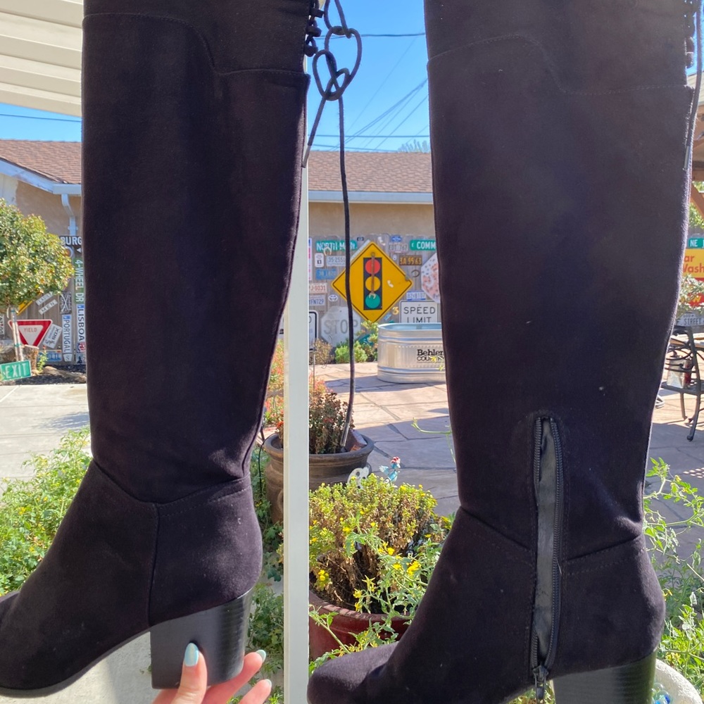Black knee high boots